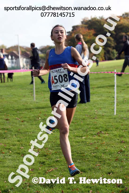 Womens under-17s Northern Cross Country Relays, Graves Park, Sheffield. Photo: David T. Hewitson/Sports for All Pics